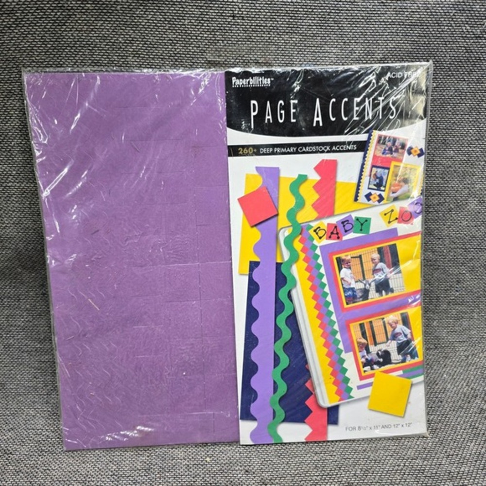 Paperbilities Page‎ Accents 260+ Cardstock Shapes Deep Primary New Scrapbook Kit